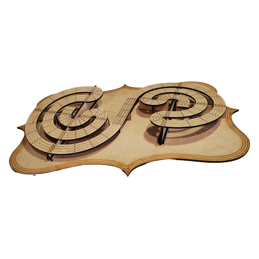 double spiral cribbage board