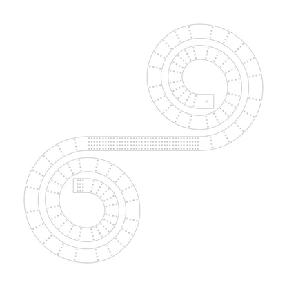 Spiral #1 Cribbage Board Pattern / Template