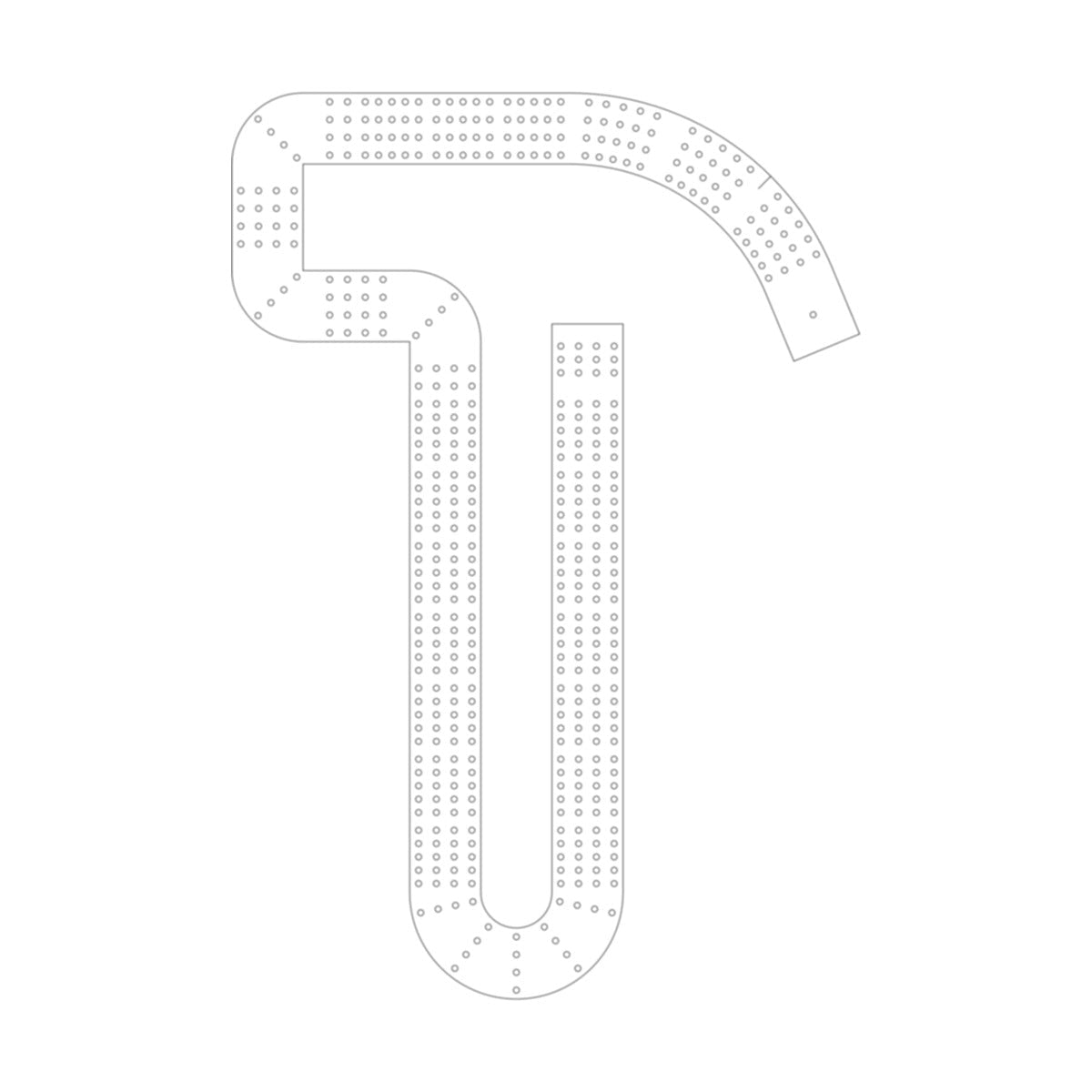 Hammer Cribbage Board Pattern / Template