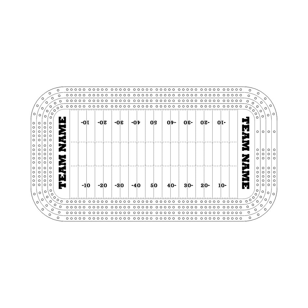 The Gridiron Colosseum | Football Court Multi-Level 4-Lane Cribbage Board Template