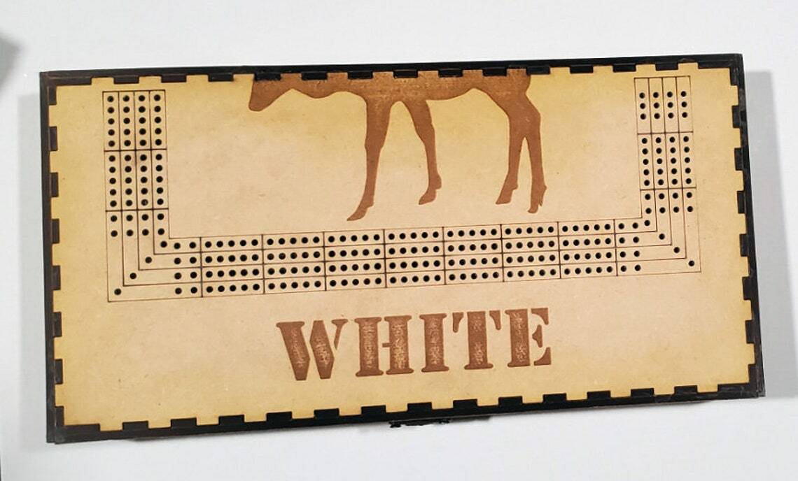 Personalized Folding Cribbage Board Box