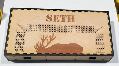 Personalized Folding Cribbage Board Box