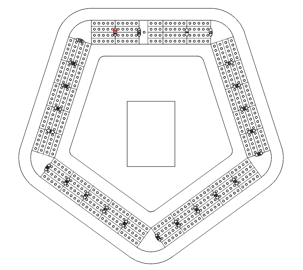 pentagon cribbage board pattern / template