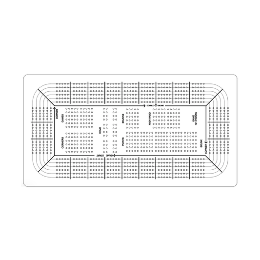 drueke style cribbage board pattern / template