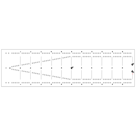 tournament style cribbage board pattern / template