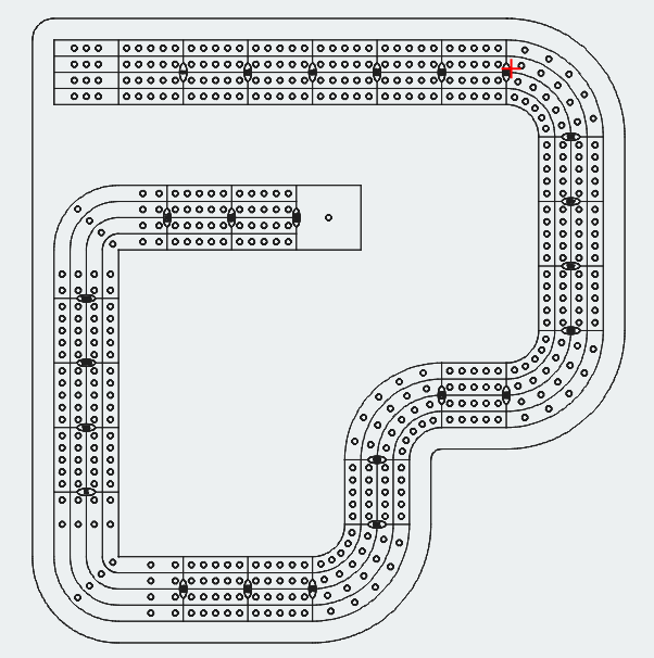 Piano Cribbage Board Pattern / Template
