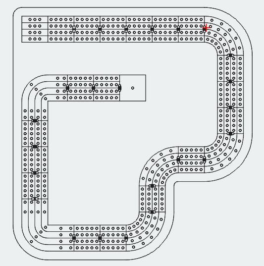 Piano Cribbage Board Pattern / Template
