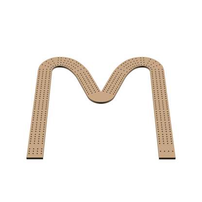 Cribbage Puzzle Pieces Kit Letter M