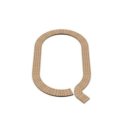 Cribbage Puzzle Pieces Kit Letter Q
