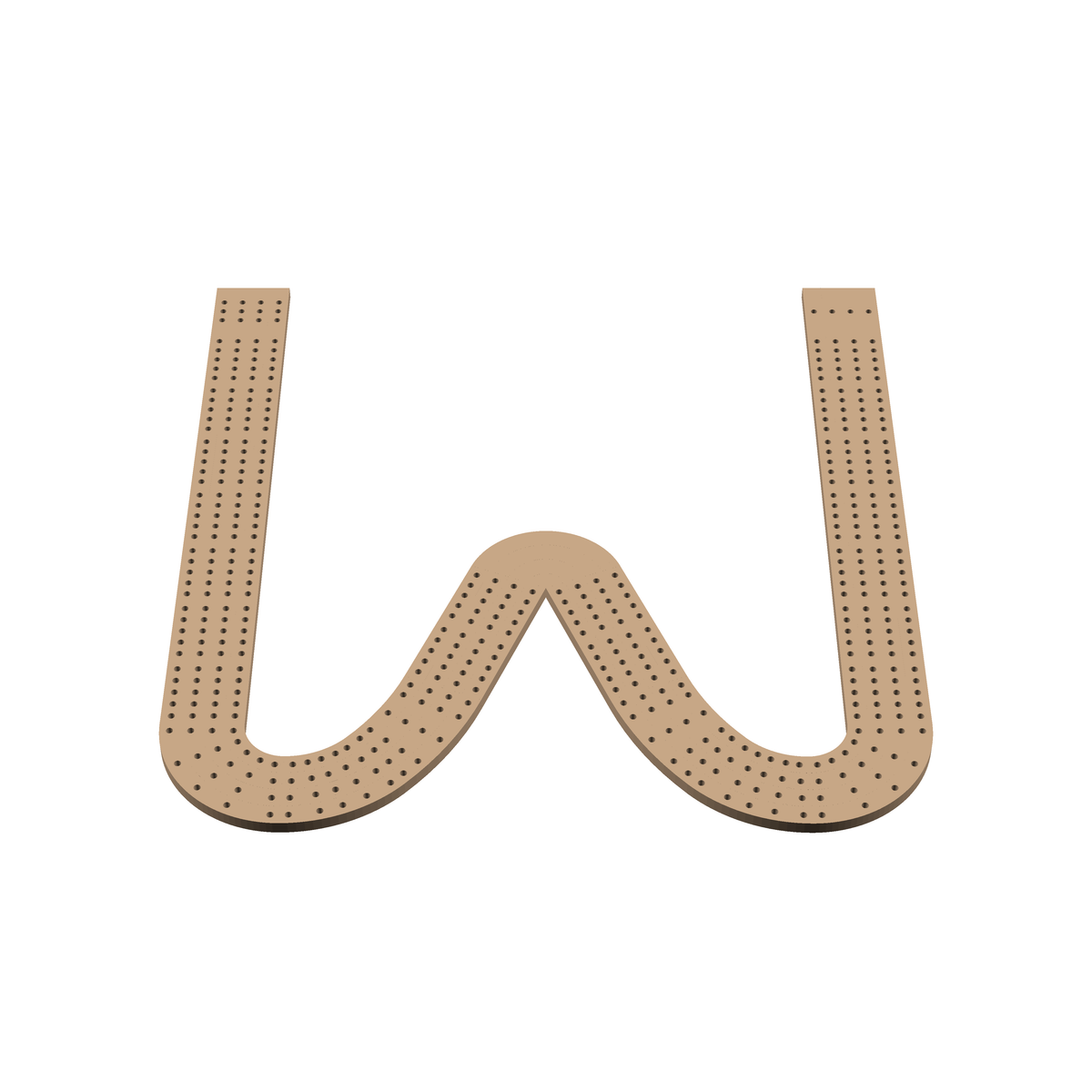 Cribbage Puzzle Pieces Kit Letter W