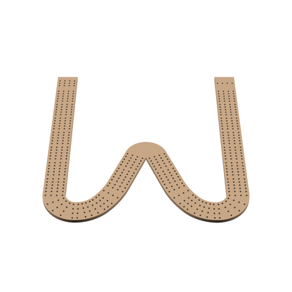 Cribbage Puzzle Pieces Kit Letter W