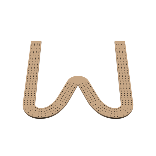 Cribbage Puzzle Pieces Kit Letter W