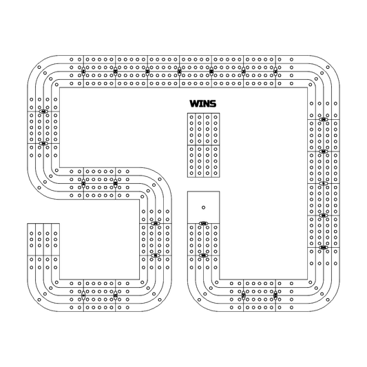 Number 50 Cribbage Board Pattern / Template