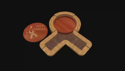 Breast Cancer Multiple Layers - Free Cribbage Board Pattern / Template