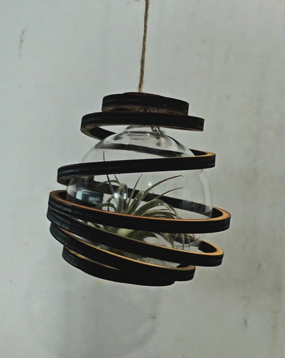 Air Plant / Tea Light Candle Spinning Globe