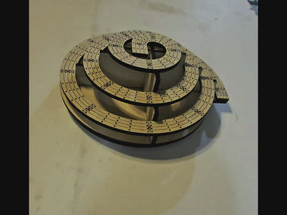 4 Lane King of the Mountain Cribbage Board with Lazy Suzan