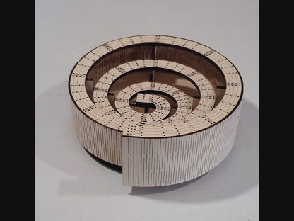 4 Lane Spiral Bowl Cribbage Board
