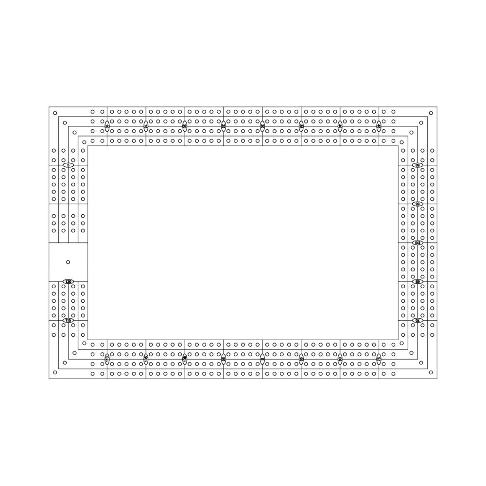 Rectangle Cribbage Board Pattern / Template