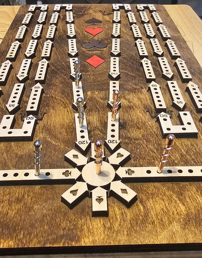 Arrow Track Cribbage Board - 2 Player
