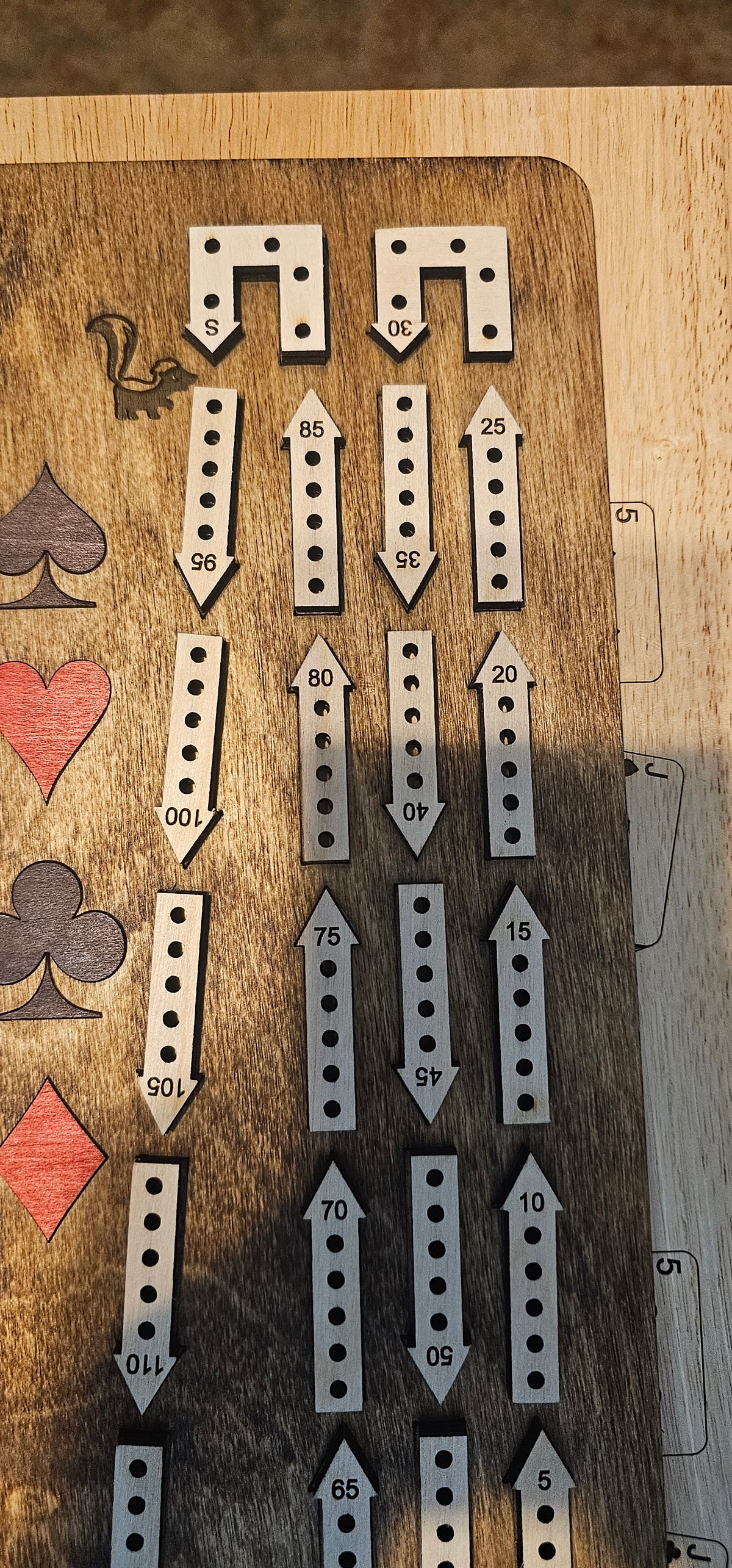 Arrow Track Cribbage Board - 2 Player