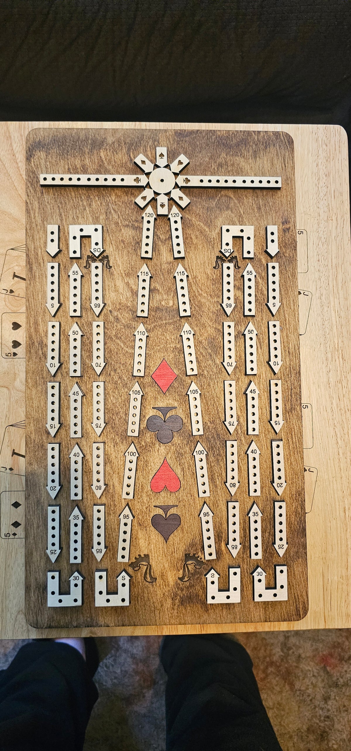 Arrow Track Cribbage Board - 2 Player