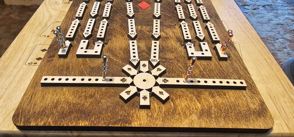Arrow Track Cribbage Board - 2 Player