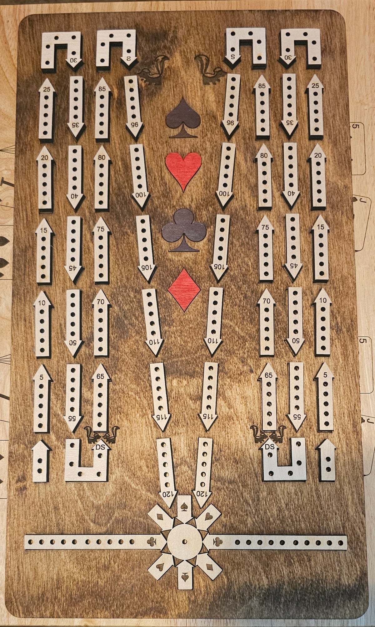 Arrow Track Cribbage Board - 2 Player