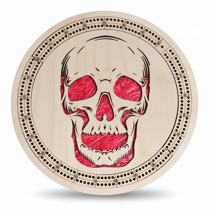 Small Skull Cribbage Board