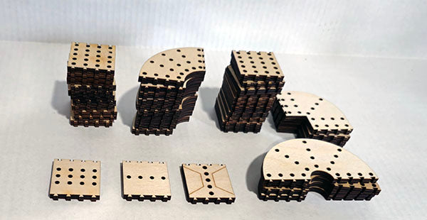 Cribbage Puzzle Pieces Silver Set