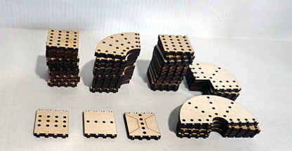 Cribbage Puzzle Pieces Silver Set