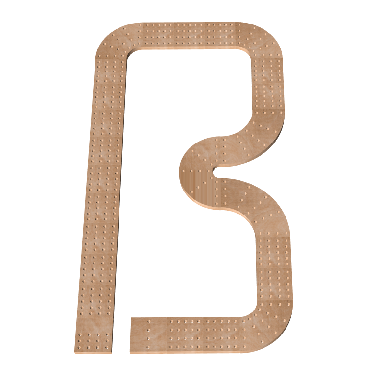 Cribbage Puzzle Piece single letter b