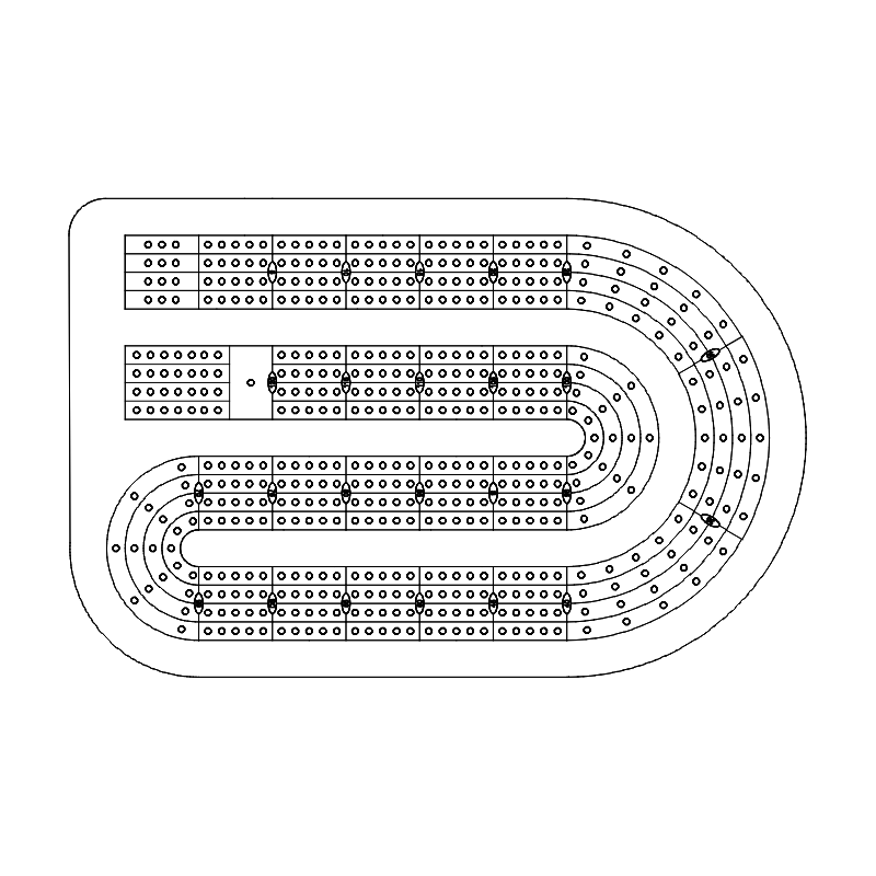 Standard v3 Cribbage Board Pattern / Template