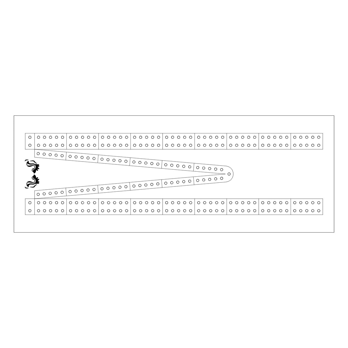Tournament Style  Short - Free Cribbage Board Digital Pattern