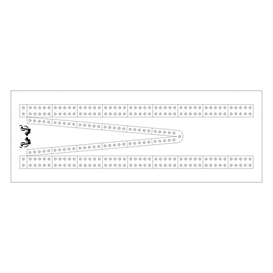 Tournament Style  Short - Free Cribbage Board Digital Pattern