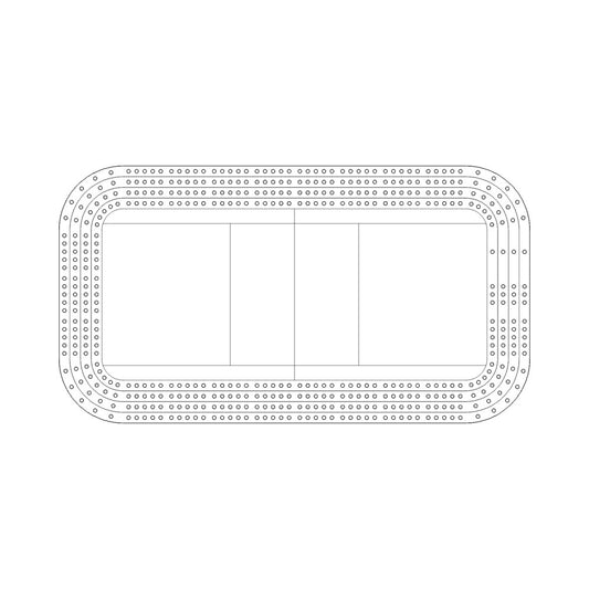 The Arena Spike | Volleyball Court Multi-Level 4-Lane Cribbage Board Template